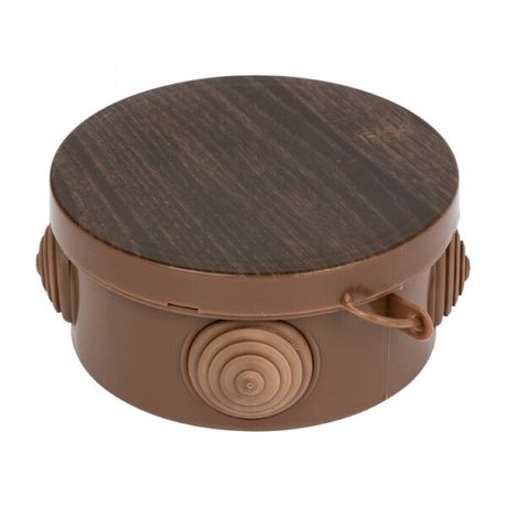 Коробка распределительная КМР-040-038 с крышкой (65х40) 4 мембранных ввода тёмное дерево IP54 EKF PROxima | plc-kmr-040-038-t