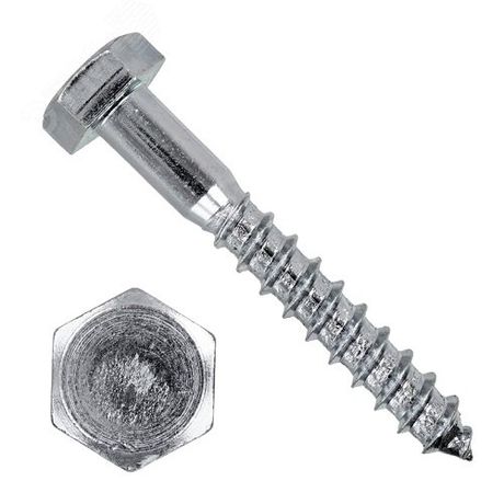 Шуруп DIN571 6х50 сантехнический оцинкованный 20шт - 3574124-20