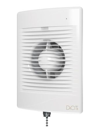 Вентилятор вытяжной осевой с индикацией работы и тяговым выключателем D 100 ERA STANDARD 4-02 ЭРА