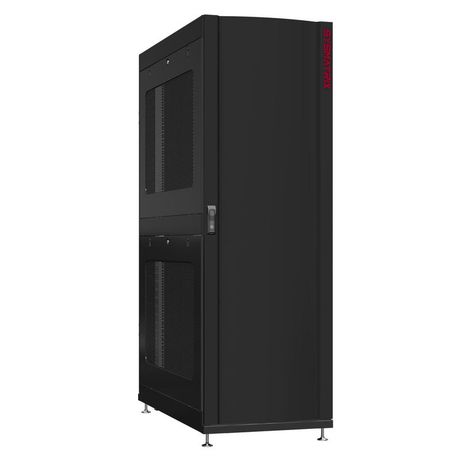 Шкаф серверный 48U 800х1200 передняя дверь: одностворчатая глухой металл IP51. задняя боковые панели: перфорированные. цвет: черный RAL9005 - NS 8248.9222 SYSMATRIX