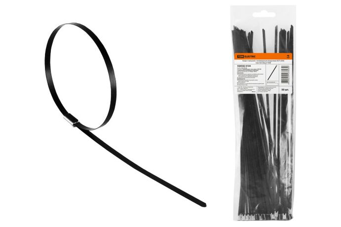 Хомут стальной с полимерным покрытием ХСП (304) 4,6х150 (50шт) | SQ0582-0104 TDM