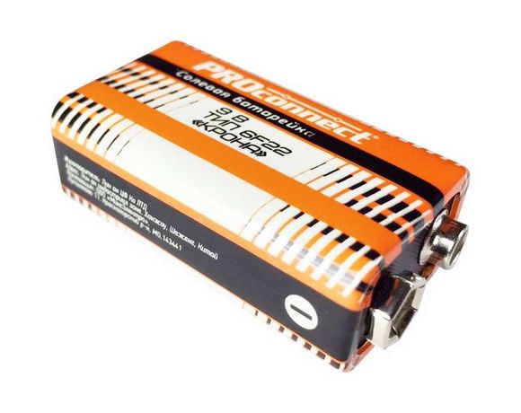 Солевая батарейка 9 V 6F22 Крона PROconnect - 30-0030 MEET
