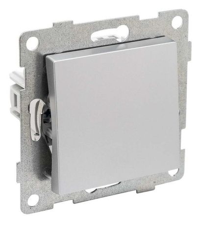 Выключатель одноклавишный Ugra, механизм, 10А, 250В, серебро - С11В1-004 GUSI
