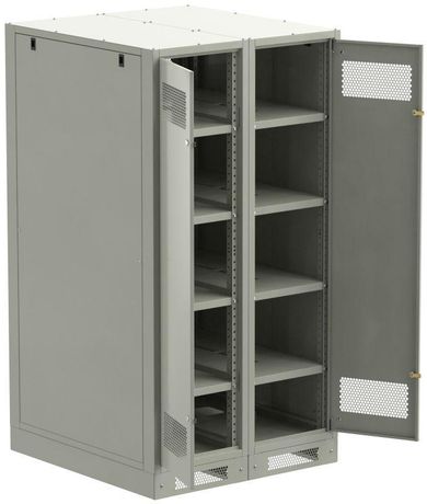 Шкаф LINEA B (пустой) 1700х900х950мм двустворчатая металлическая дверь серый - LB35-17H99-2M IEK