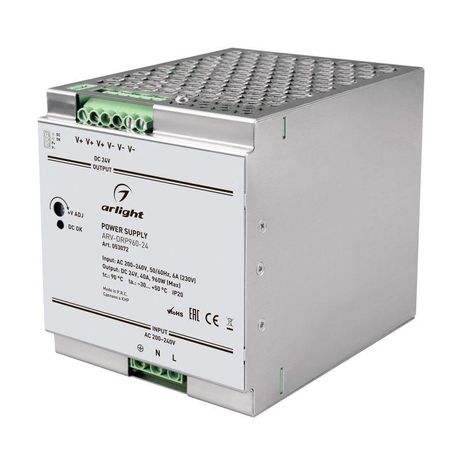 Блок питания ARV-DRP960-24 (24V, 40A, 960W, PFC) (ARL, IP20 металл, 5 лет) - 053072 Arlight