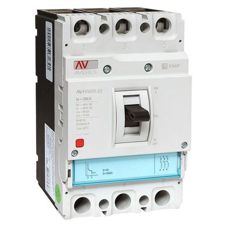 Автоматический выключатель AV POWER-2/3 200А 80kA TR AVERES | mccb-23-200H-TR-av EKF