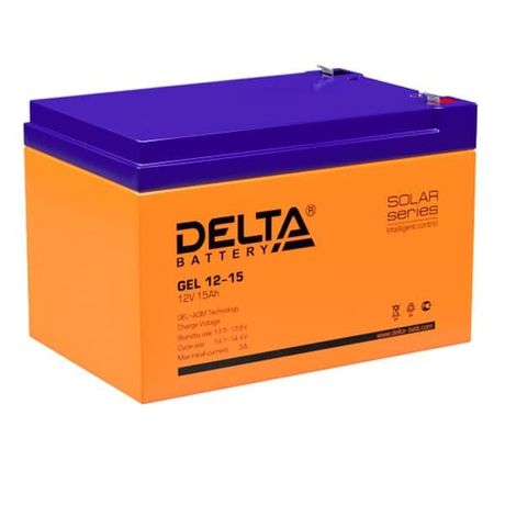 Аккумуляторная батарея Solar серии GEL 12-15 12В/15Ач | DELTA 4614010140006