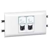 Механизм розетки компьютерной 2-м СП Mosaic RJ45 кат.5E FTP с рамкой и суппортом для DLP кабель-канала 65мм Leg 078673 Legrand