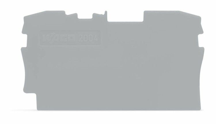 Пластина торцевая и промежуточная серая на DIN рейку - 2004-1291 Wago
