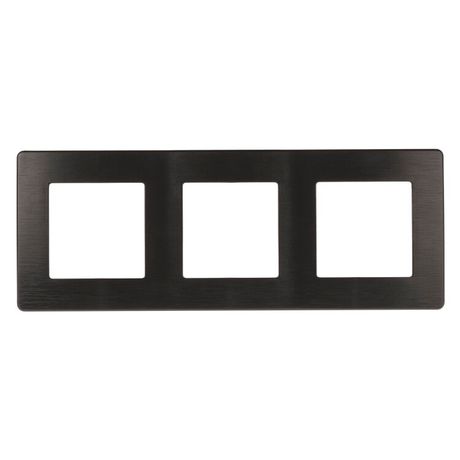 Рамка для розеток и выключателей серия 12 12-5103-05 на 3 поста, сатин, антрацит | Б0052523 ЭРА