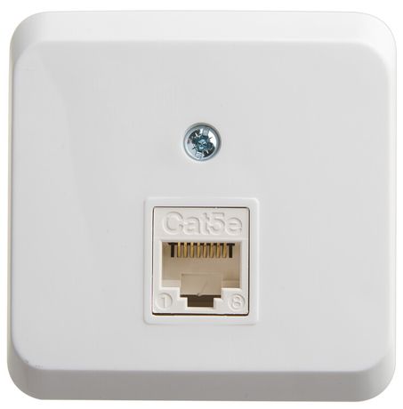 Розетка компьютерная ОП Этюд RJ45 кат.5E бел. SE KOMA-001B APC