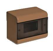 Щиток распределительный навесной на 6 модулей с дверцей коричневый IP40 (ЩРн-П-6) - 68026К TYCO