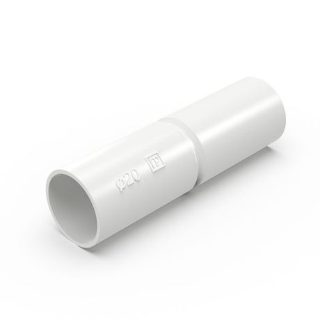 Муфта 20мм патрубок с ограничителем - PR.01720б Строитель