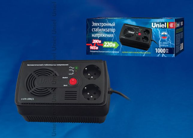Стабилизатор напряжения U-STR-1000/1 Uniel серии Standard — Courage 1000 ВА - 09620