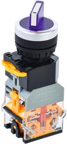 Переключатель D8-11XD2 на 2 полож. 1НО+1НЗ с подсвет. син. KARAT IEK BSW30-11XD2-3-14-2-K07