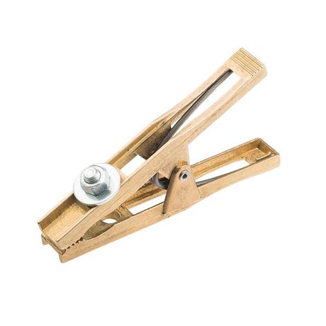 Зажим "крокодил" 200А 140мм для сварки (латунь) САТУРН Профи РОССИЯ 16-0052-9