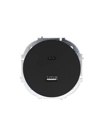 Розетка 1-м СП OSEN TC+ USB разъем механизм черн. бархат LEZARD 743-4288-192TC