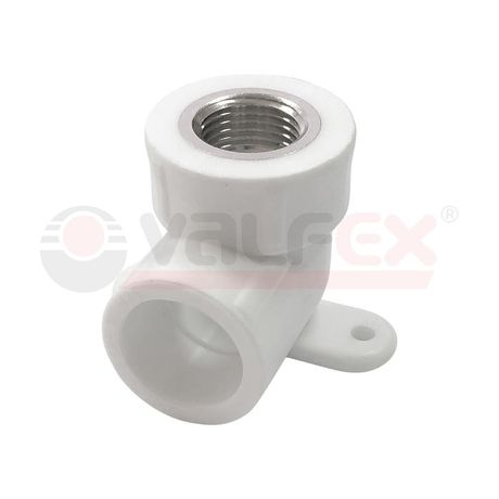 Угольник 25х3/4' ВР (60/15) простое крепление, Белый - 10120125-PRO VALFEX