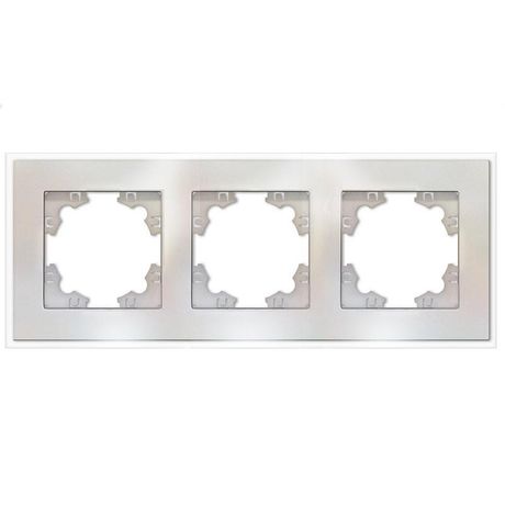 Афина рамка стеклянная трехместная универсальная, жемчуг (еврослот) - 2262 Союз