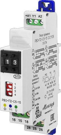 Реле времени РВО-П2-С5-15 DC110В УХЛ4 8А 2п спец. 4 диаграммы работы; двойн. декадный переключ. Меандр A8302-16932313