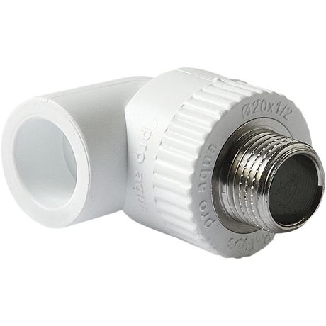 Угольник комбинированный 32x3/4' НР переходной, полипропиленовый PPR, белый - PA27016P PRO AQUA