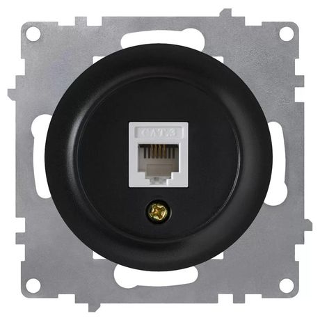 Розетка телефонная 1-м СП Florence RJ11 механизм черн. (1E20601303) OneKeyElectro 2172815 ССТ