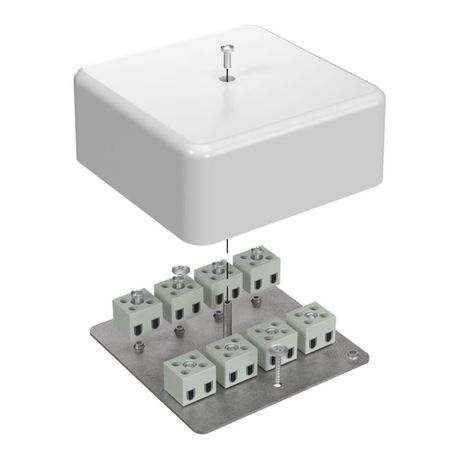 Коробка огнестойкая для кабель-канала 40-0470-FR2.5-16 Е15-Е60 (латунь) 103х103х45 IP42 16p, 2.5 мм.кв.| 40-0470-FR2.5-16-Е60 | Промрукав Строитель