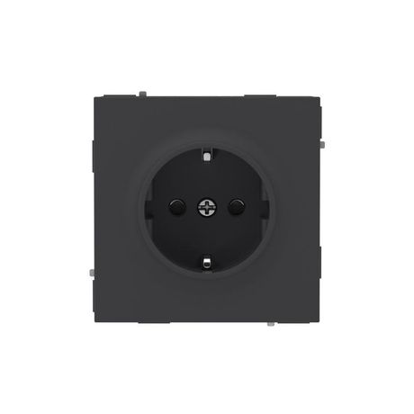 Розетка силовая KANT 2P+E защ. шторки черн. уголь DKC 7012003 ДКС DKC арт. 7012003