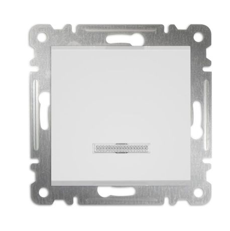 Выключатель 1-кл. СП Karea 10А IP20 с подсветкой пружинным зажимом механизм бел. Makel 57001121