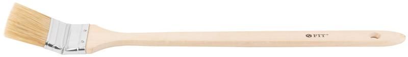 Кисть радиаторная натуральная светлая щетина деревянная ручка 2дюйм (50мм) FIT 01215 РОС