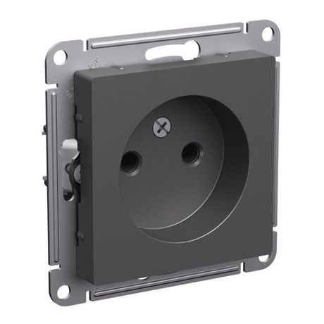 Розетка AtlasDesign 16А без заземл. шторок механизм базальт SE ATN001441 APC
