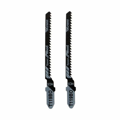 Пилка для электролобзика по оргстеклу KRANZ T119BO 76 мм 12 зубьев на дюйм 4-20 фигурный рез (2 шт./уп.) |KR-92-0311 |