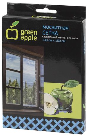 Сетка москитная для окон 130х150см (сетка + крепеж. лента) GBN001 Green Apple Б0032057 ЭРА