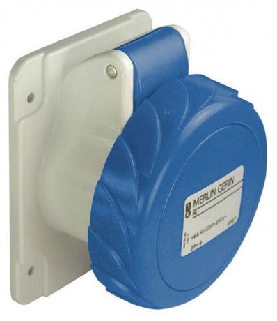 Розетка скрытая прямая 125А 2P+E IP67 220В винтовые зажимы - 81690 APC