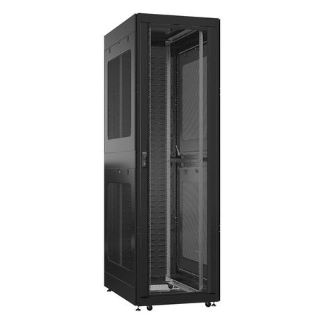 Шкаф серверный 52U 800х1200 передняя дверь: одностворчатая перфорированная IP20. задняя протект IP41. боковые панели: перфорированные. цвет: черный RAL9005 - EX 8252.9362 SYSMATRIX