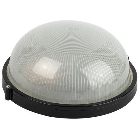 Светильник для ЖКХ под лампу НБП 03-100-001 Акватермо алюминий/стекло IP54 E27 max 100Вт D240 круг черный | Б0063908 ЭРА