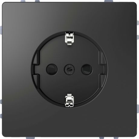 Розетка 1-м СП Merten D-Life 16А IP20 с заземл. защ. шторки SD антрацит SchE MTN2300-6034 Schneider Electric