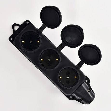 Розетка наружной установки 3х2Р+РЕ 1х16А 220v каучук - 106-0400-0101/101 LEZARD