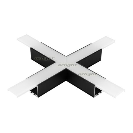 Крестовина PLS-LOCK-H25-Х90 BLACK (с экраном MAT-L) (arlight, Металл) | 031269 Arlight