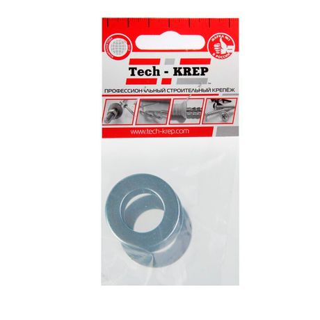 Шайба DIN125а плоская оцинк. М20 (3 шт) - пакет ( 0,055 кг) | 133696 Tech-KREP