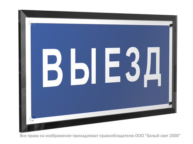 Знак безопасности PT-32178-Black.N11 "Выезд " Белый свет a32232 BS
