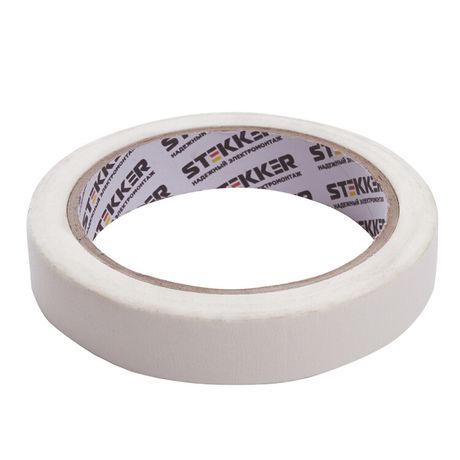 Малярная лента 18 мм, длина 25 м, на бумажной основе, белый | 39149 STEKKER FERON