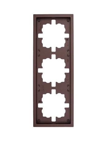 Рамка 3-мест. горизонт. ZIMA шоколад LEZARD 704-7300-148