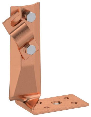 Держатель проводника круглого 6-10мм винтовой угловой скрытый h=70мм медь IEK - ZDP87-50-1-16-70