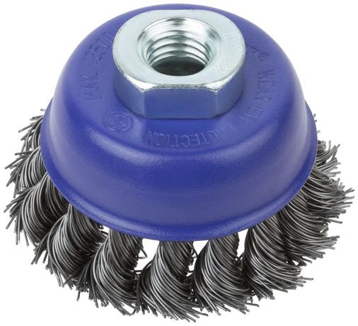 Щетка для УШМ М14 тип "Чашка" крученая витая проволока 0.5мм 65мм блист. Profi Cutop 82-897 РОС