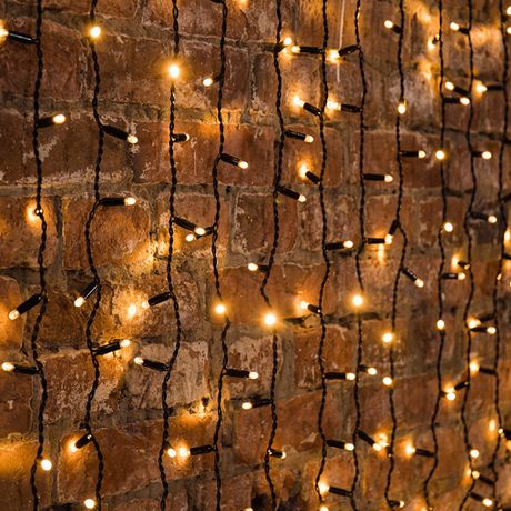 Гирлянда профессиональная Светодиодный Дождь 2х3м постоянное свечение черный провод 220В тепло-белый - 235-146 NEON-NIGHT