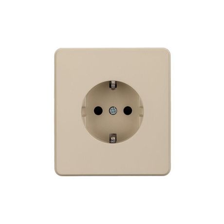 Розетка 1-м с заземл. со шторками СП 16А IP20 250В ROUND шелк Kranz KR-78-0701-7 Kranz арт. KR-78-0701-7