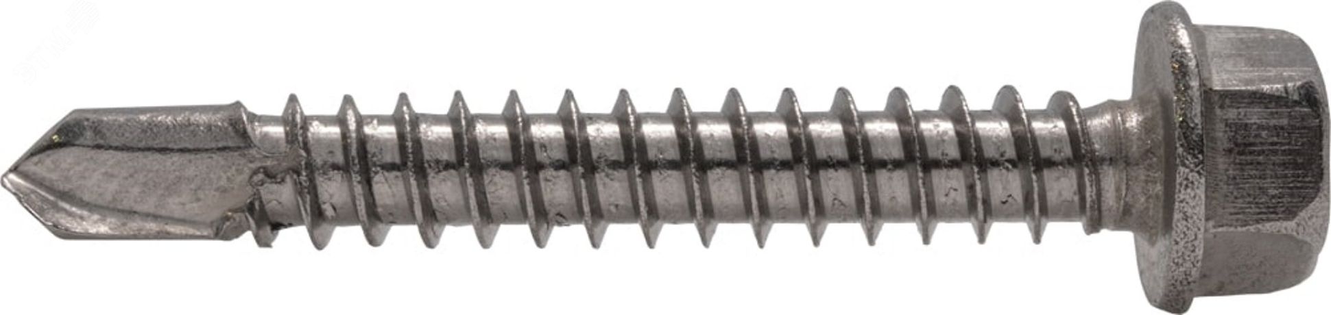 Саморез с шестигранной головкой буром DIN 7504K 5,5x 25 A2 - А2 7504К 5,5*25/500 КМП