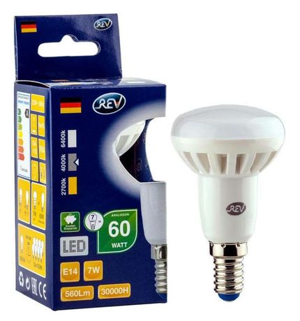 Лампа светодиодная 7Вт R50 4000К нейтр. бел. E14 600лм 180-240В REV 32364 8
