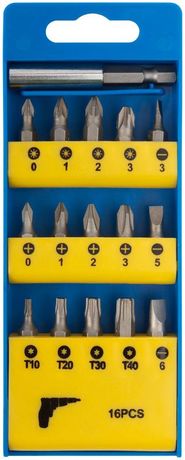 Набор бит 15шт CrV 25мм+ адаптор FIT 57632 РОС